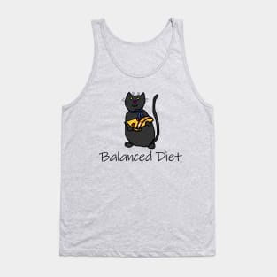 Animals and Food Balanced Diet for Cat Tank Top